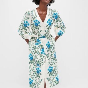 Tuckernuck Cerulean Vine Cotton Poplin Lachlan Dress